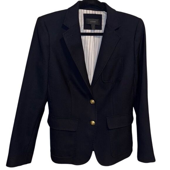 J CREW- Rhodes Two Button Blazer in 100% Italian Wool Wrinkle Resistant Black, 8 - Picture 4 of 16
